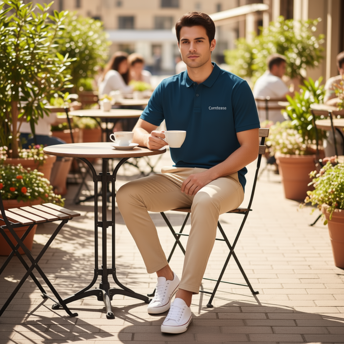Men's logo polo