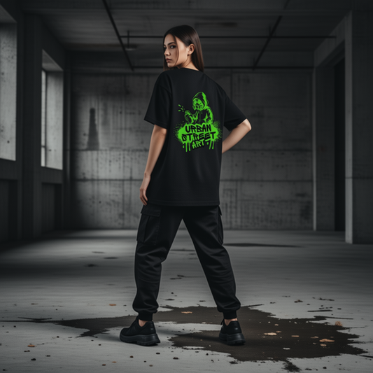 Oversized neon spray tee