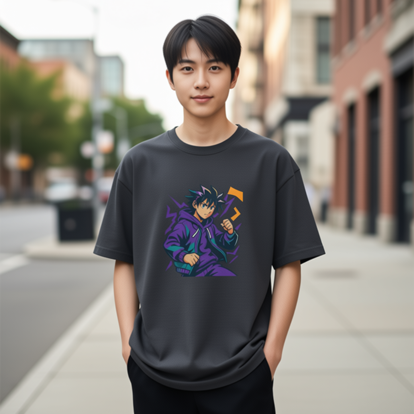 oversized purple anime