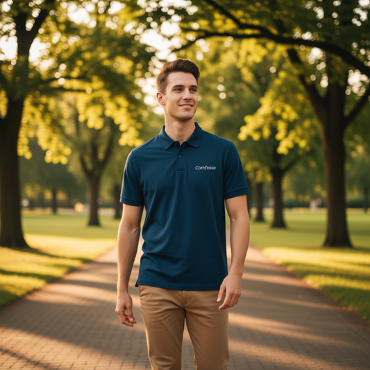 Men's logo polo