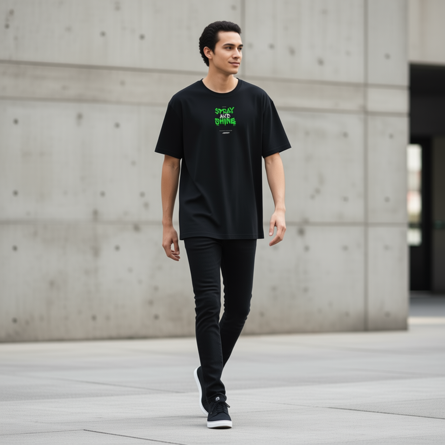 Oversized neon spray tee