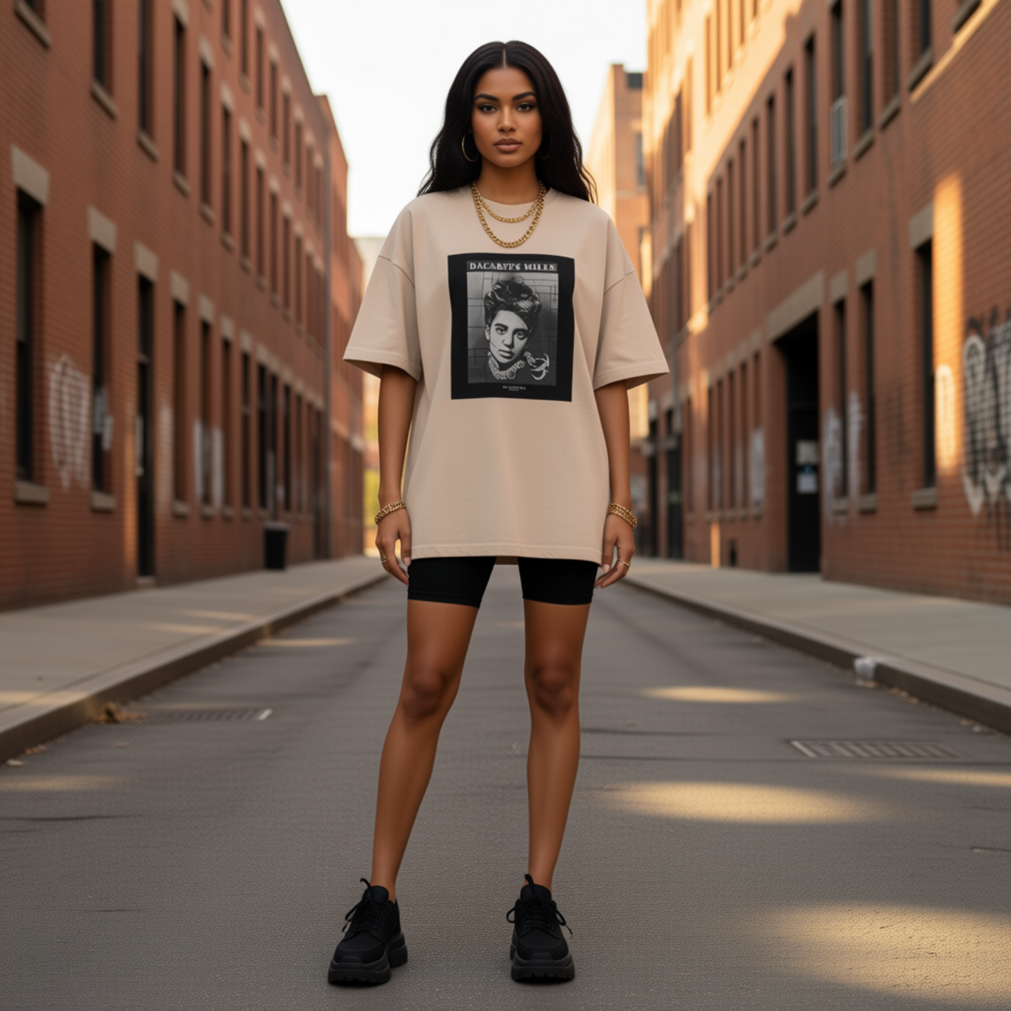 premium oversized portrait tee