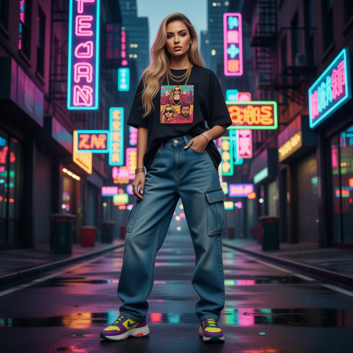 oversized GTA style tee