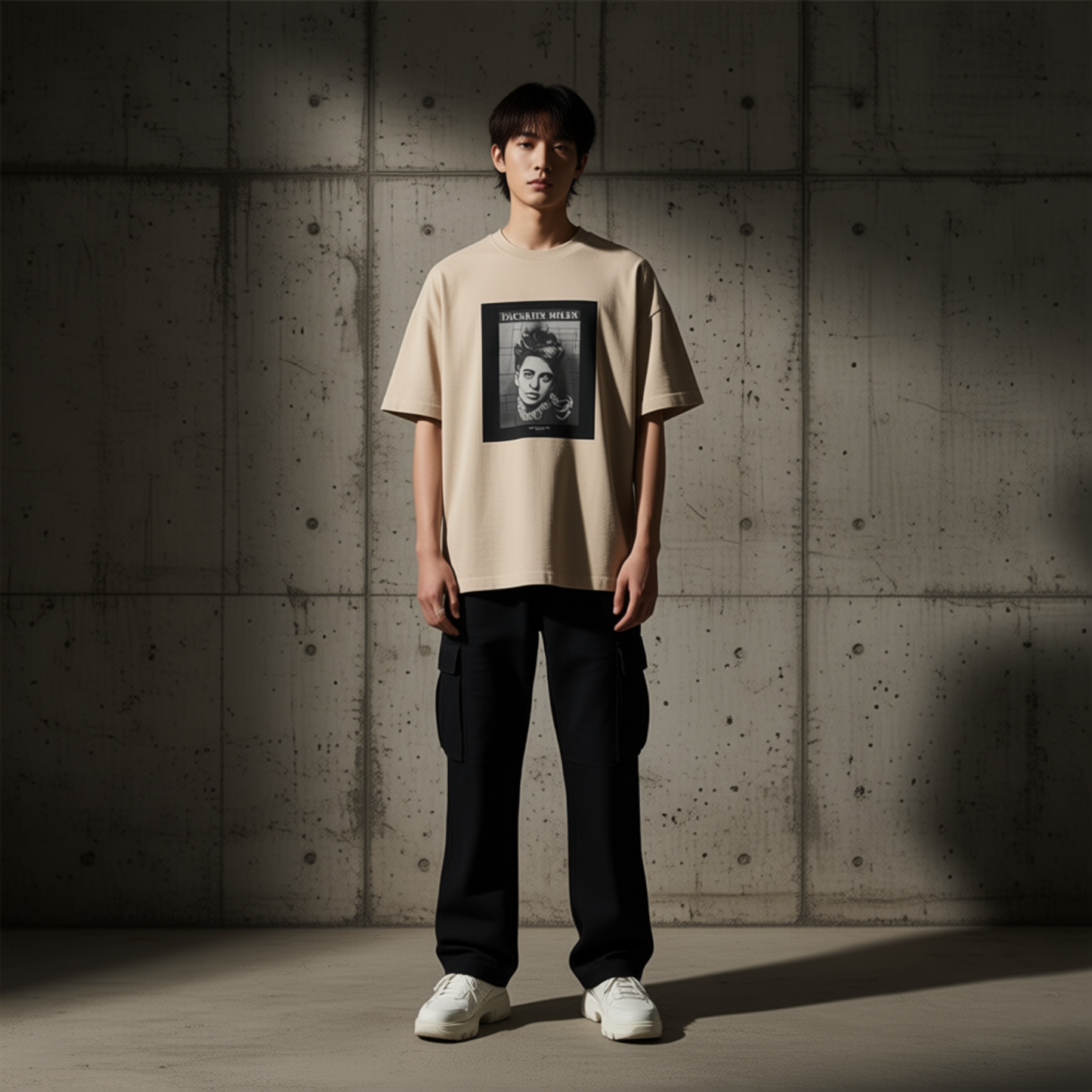 premium oversized portrait tee