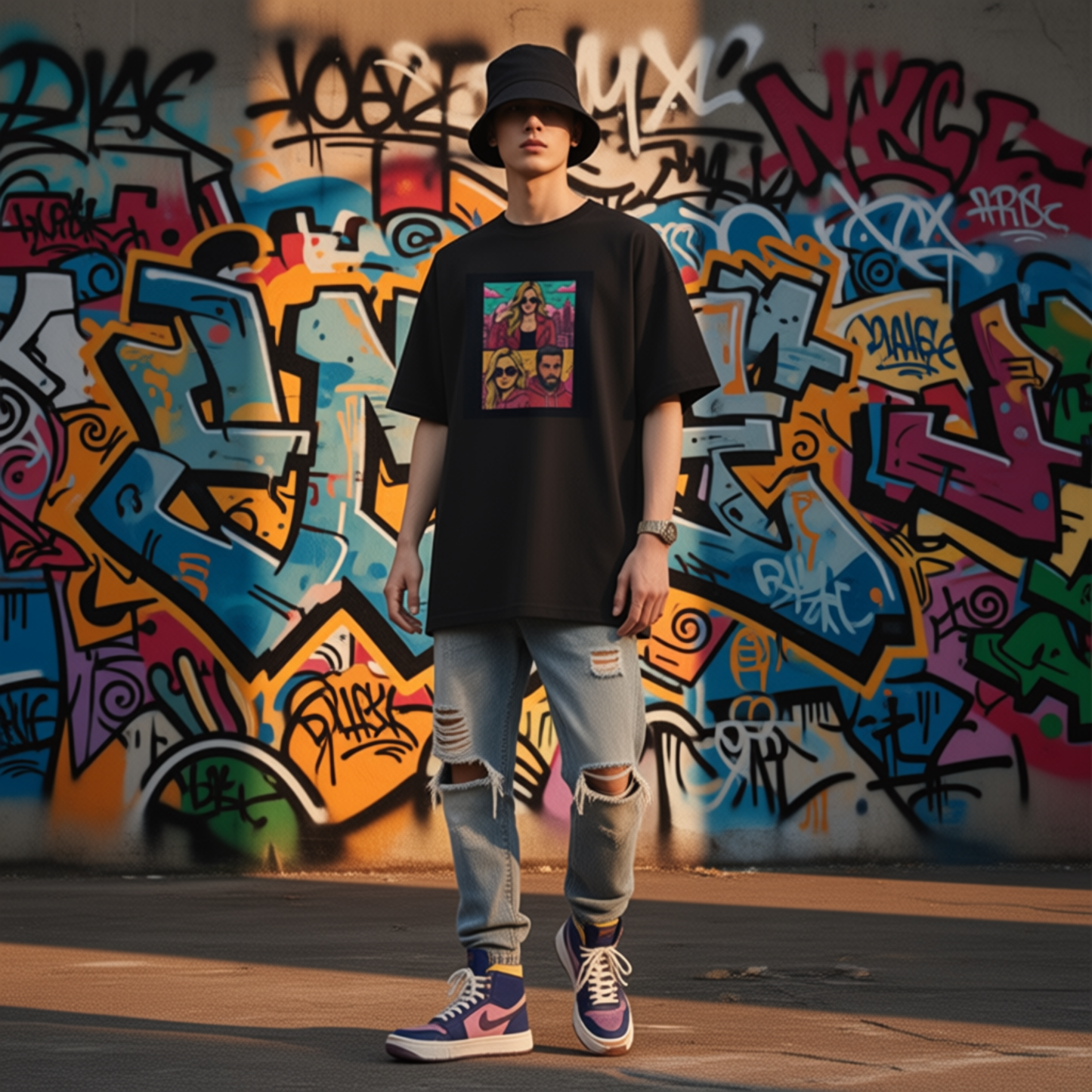 oversized GTA style tee