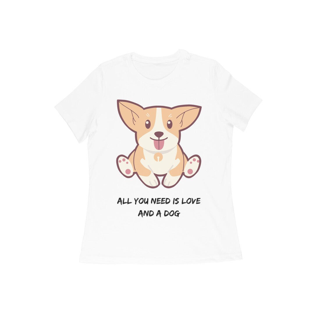 women's tee- love and dog
