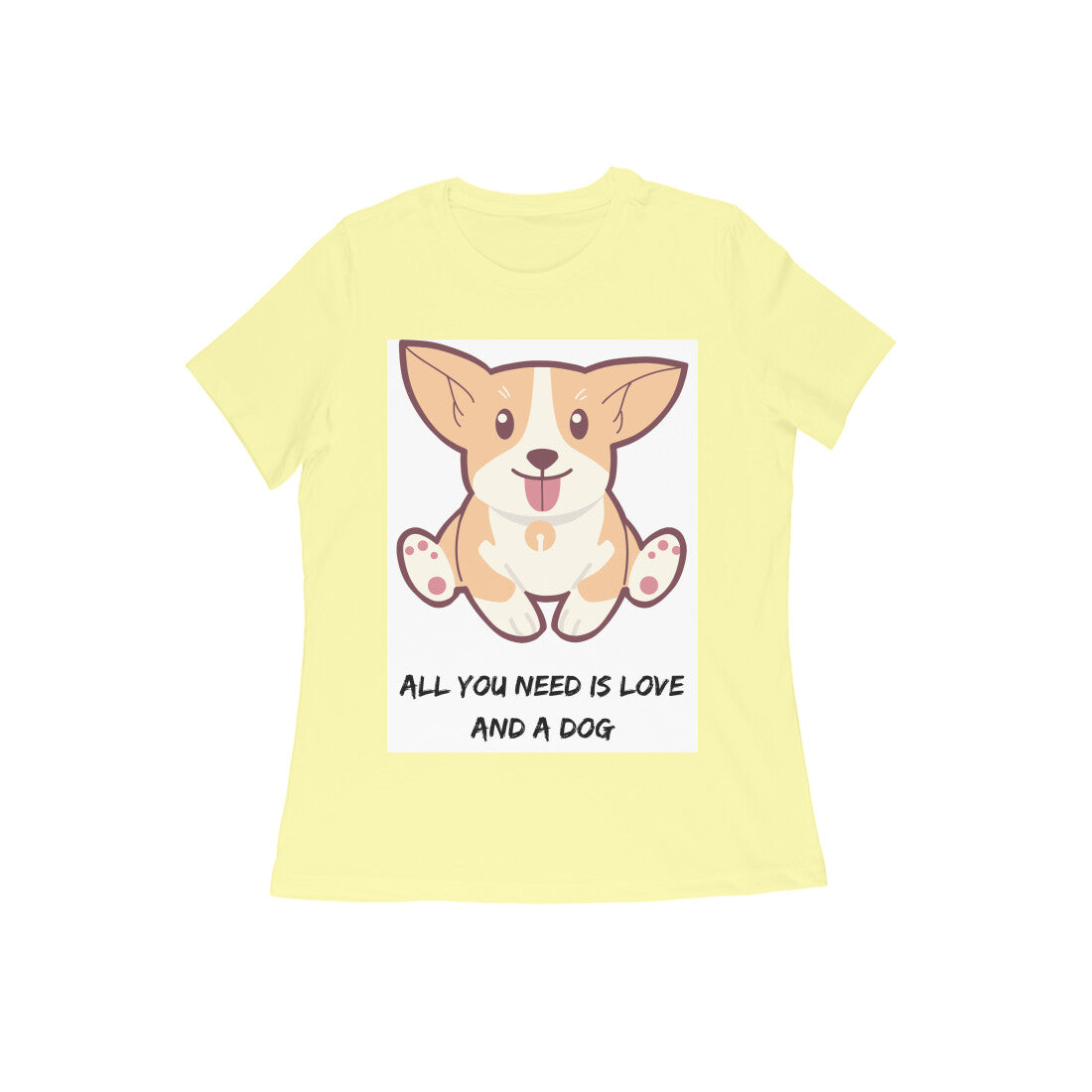 women's tee- love and dog
